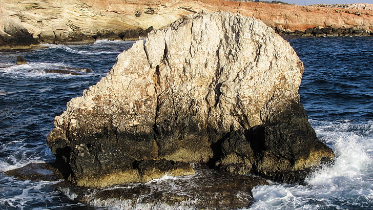 Roca, ona, trencant, Mar, natura, Costa, esprai