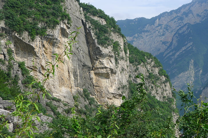 de yangtze-rivier, kalksteen, natuurlijke barrière, berg, natuur, landschap, scenics