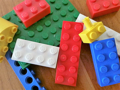 Lego, membangun, menghubungkan, mainan, blok