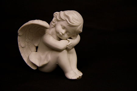 kunst, keramiske, figur, Angel