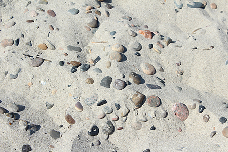 stone, sand, stones, beach, sjösten, coastal, round