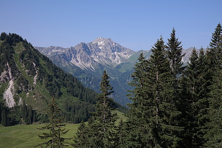grandi pollici, Panorama, alpino, Alpi dell'Algovia, escursionismo, idillio, Outlook