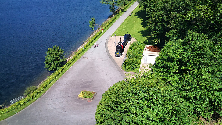 Möhnesee, sjön, Tyskland, landskap, Bridge, vatten