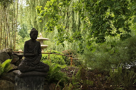 Japón, Zen, jardín, Buda