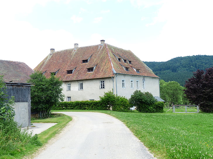 casa de fazenda, Casa, edifício, Oberhausen, montanha da ovelha, soco, Propriedade rural