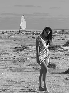 abstract, girl, modelling, model, island, beach, sand