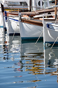 Marselha, porto velho, Barcos, água, reflexão