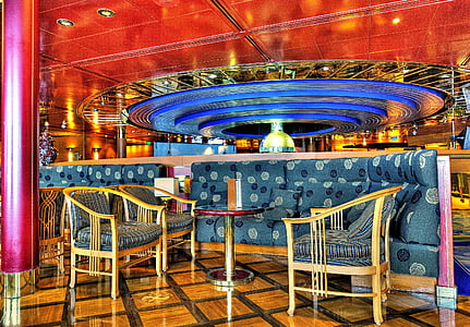 table and chairs, cruise ship, cruise, relaxation, ship, restaurant, boat