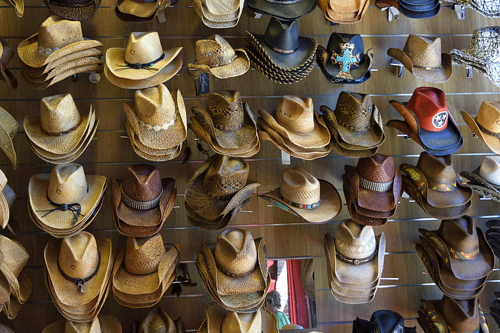 cowboy hattar, till salu, Store, Shop, Nashville, Tennessee, företag