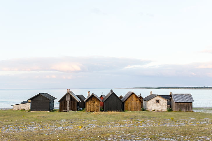 fishing huts, beach huts, nature, shacks, beach, hut, fishing