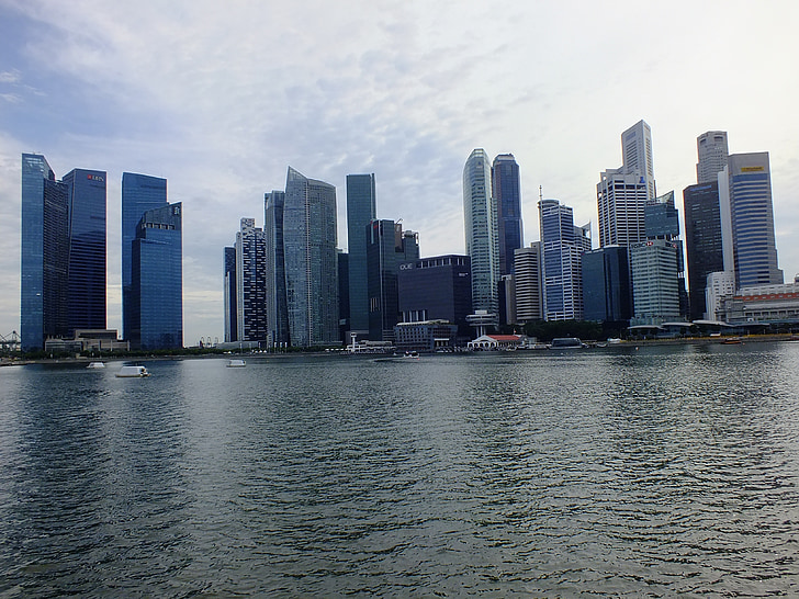 városi, város, város, építészet, Szingapúr, felhőkarcoló, sokemeletes