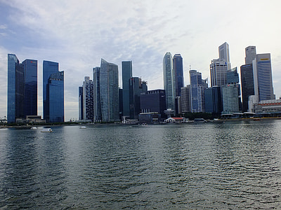 urbane, grad, grad, arhitektura, Singapur, neboder, visokouzlazni