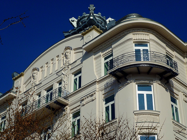Американско посолство, виенски Арт Нуво стил, площад дом, Будапеща, Унгария, сграда, капитал