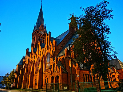 Saint andrew bobola, templom, Bydgoszcz, Lengyelország, építészet, épület, vallási