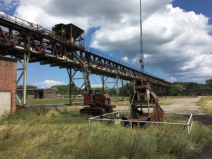 Crane, pont, industriel, carie, Usedom, village de peenemünde