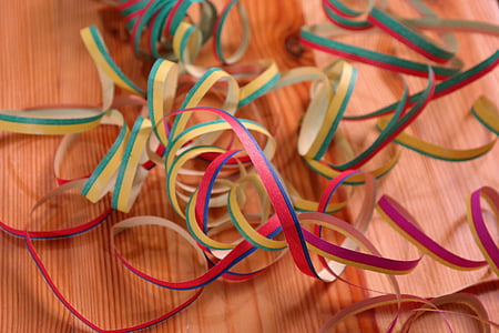 streamer, Trang trí, đầy màu sắc, giấy rắn, bao quanh, Carnival, fasnet