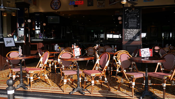 cafe, in the morning, sunshine