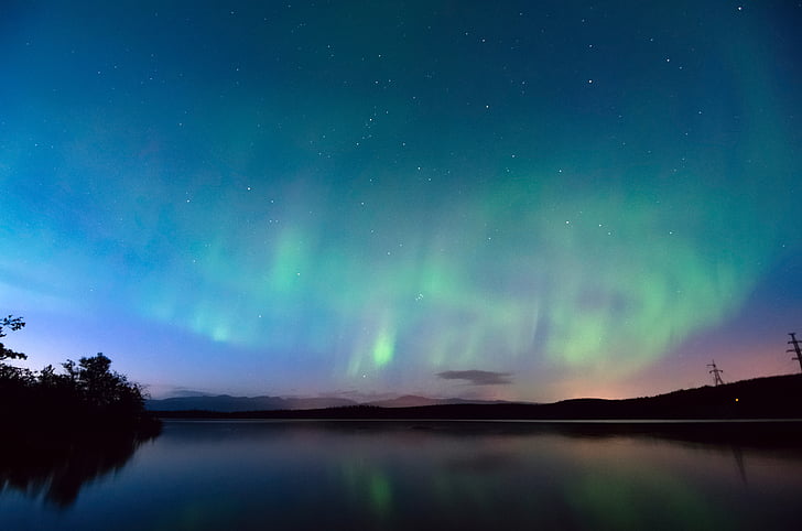 Tähtitiede, ilmapiiri, Aurora borealis, tumma, Dawn, hämärä, ilta