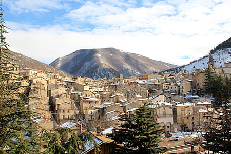 Abruzzo, mestu Scanno, gore, gorskih, Italija, appennino, Apeninov