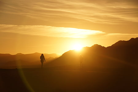 sunrise, morocco, desert, mountain, nature, outdoors, sunset