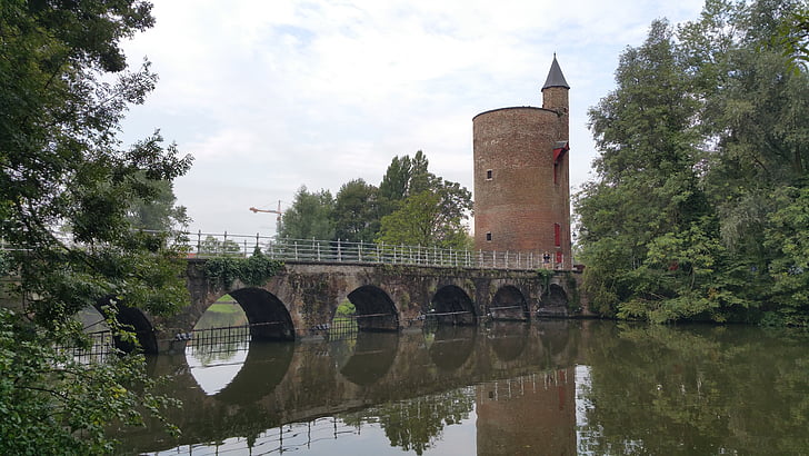 Bruges, Belgium, csatorna, Brugge, középkori, Landmark