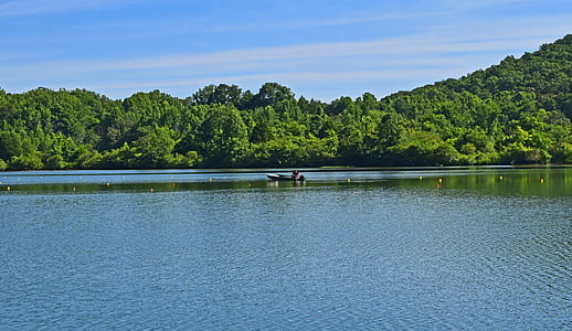 メルトン湖, クリンチ川, テネシー州, スモーキー山, 風景, 水, 穏やかです