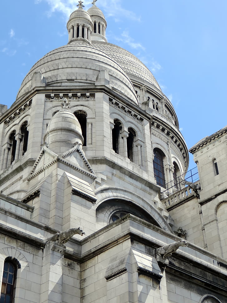 paris, sacred heart, dome, basilica, montmartre, monument, sacred