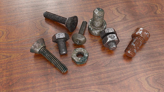 screw, thread, metal, iron, hardware, steel, bolt