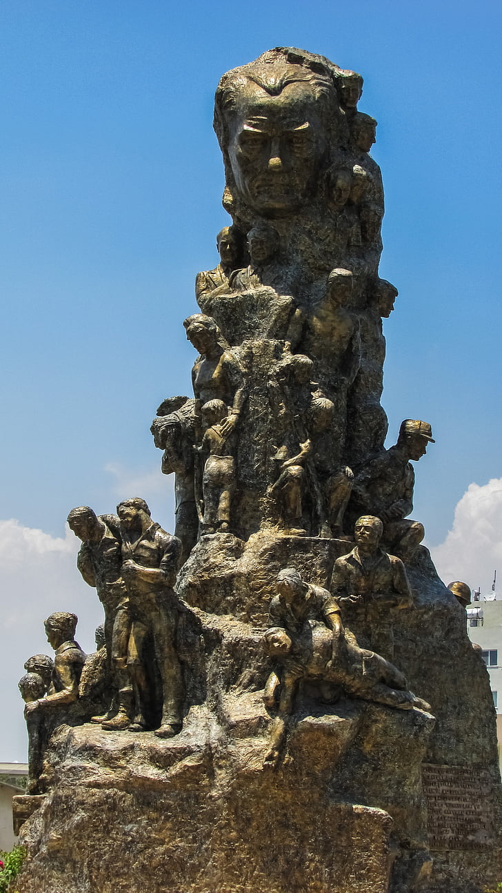 Kipra, Famagusta, Kemal Atatürk, statuja, pieminekļu, ekskursijas