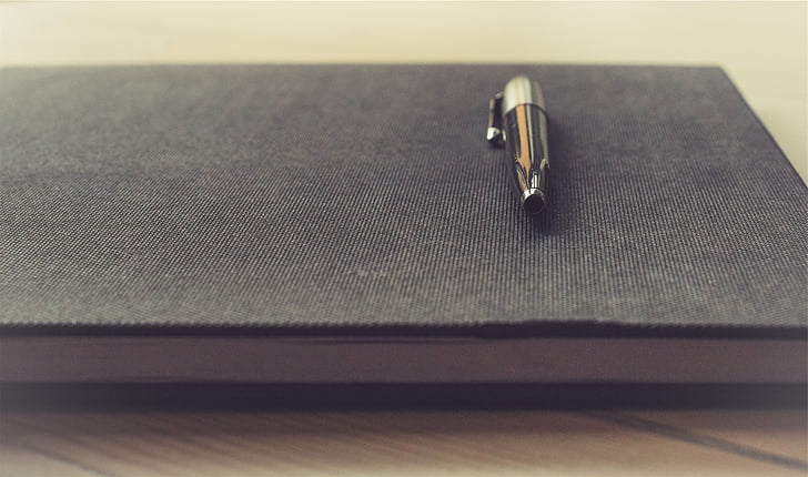 màu đen, nhấp vào, bút, cuốn sách, Notepad, kinh doanh, kim loại