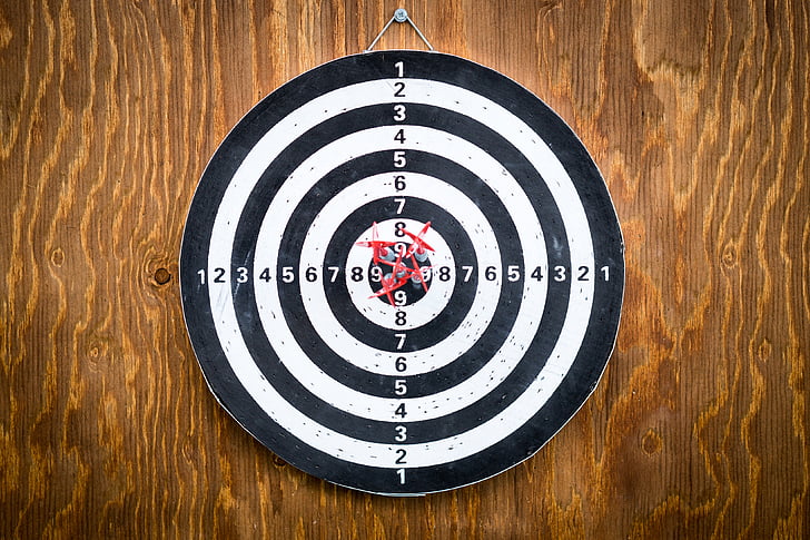succes, mål, Target, dart bord, dart, præstation, nøjagtighed