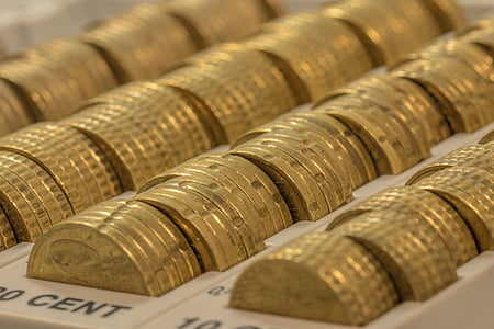 お金, コイン, ユーロ, 通貨, 正金, 金属, ルース ・ チェンジ