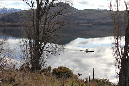 kayak, lake, queenstown, water, canoe, reflection, nature