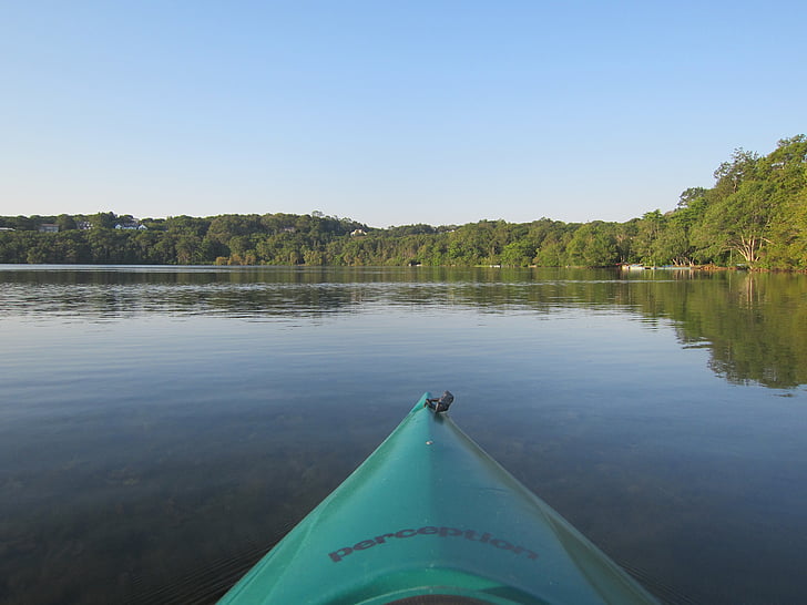 kayak, Lago, acqua, kayak, ricreazione, attività, Nickerson state park