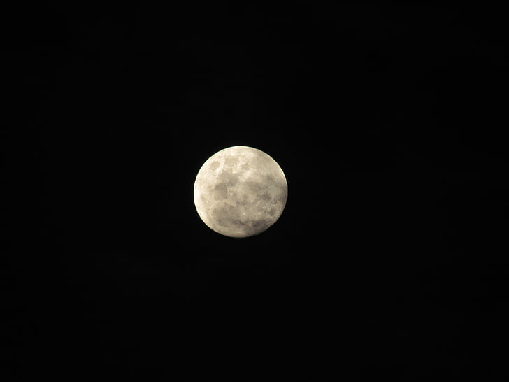 månen, Sky, Nocturne, Moonlight, fullmåne