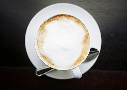 Kofeín, cappuccino, káva, pohár, nápoj, hrnček, káva - nápoj