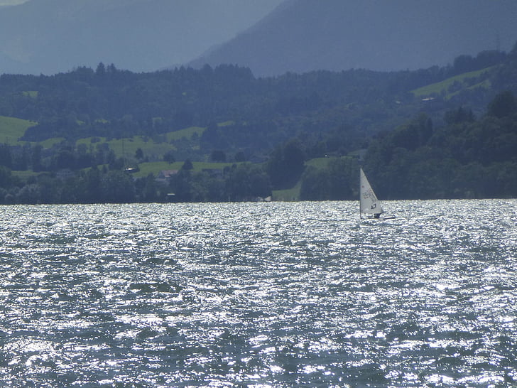 lake, sailing vessel, landscape, nature, sea, sailing, nautical Vessel