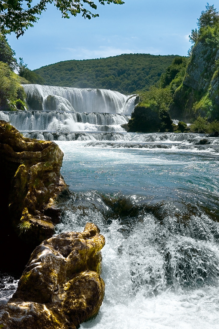 UNA river, vodopád, Bosna