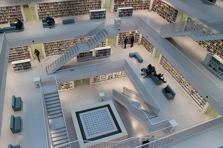 Stuttgart, arquitetura, biblioteca, Lee eun-young