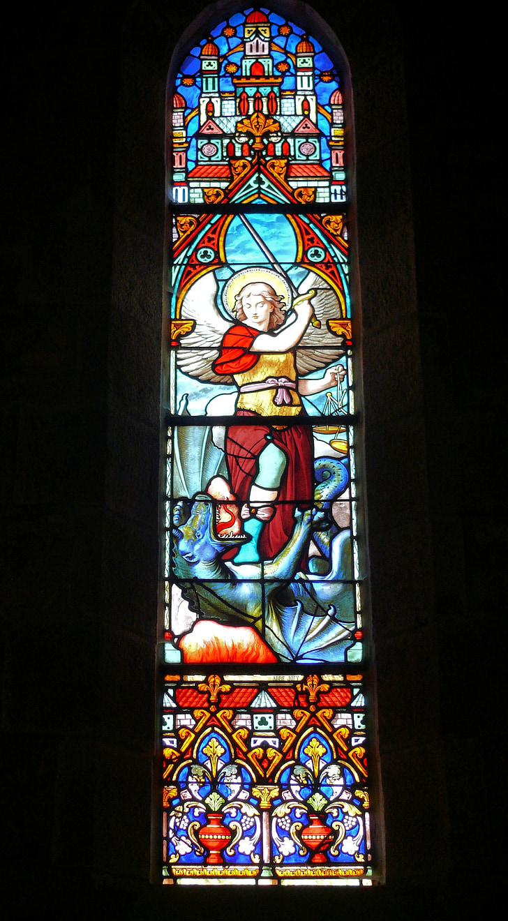 Glasmalerei-Fenster, Kirche