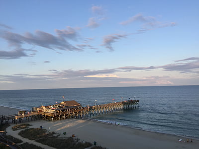 Pier 14, Beach, Ocean, Carolina, vee, Pier, kalda