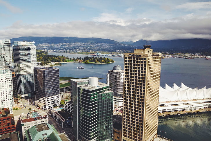 staden, Vancouver, Kanada, stadsbild, Urban skyline, Urban scen, berömda place