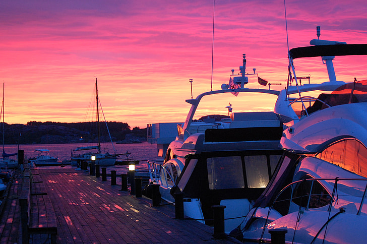 boat, boat life, summer, sunset, dusk