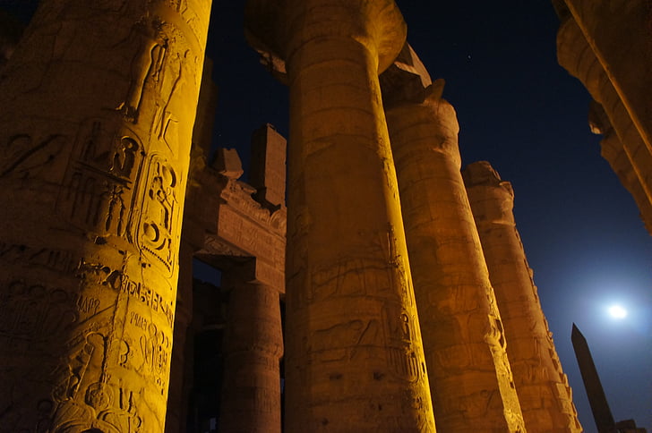 Egypt, Karnak, Luxor, chrám, chrámový komplex, faraónska, ktorým sa ukladá