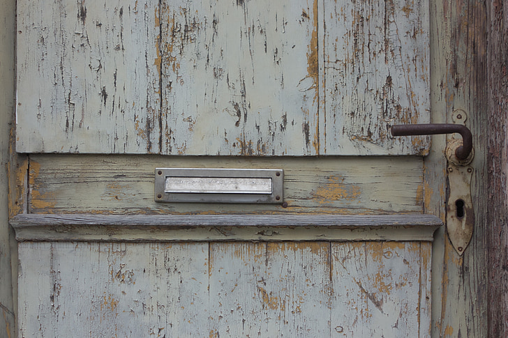 вратата, пощенска кутия, стар, дървен материал, дървена врата, Антик, входната врата