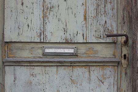 dvere, Poštová schránka, staré, drevo, drevené dvere, Antique, predné dvere