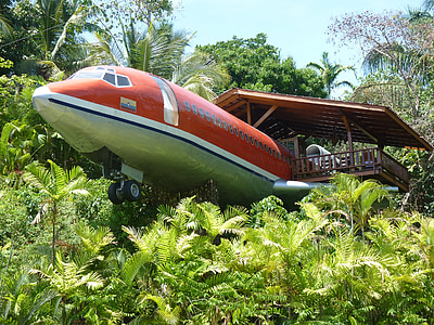 letadlo, Hotel, džungle, Kostarika, Manuel antonio