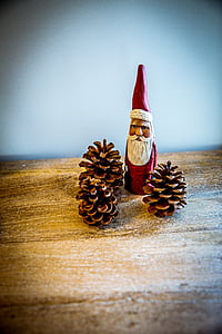 Vacanze, rustico, in legno, decorazione, Natale, Babbo Natale, arredamento