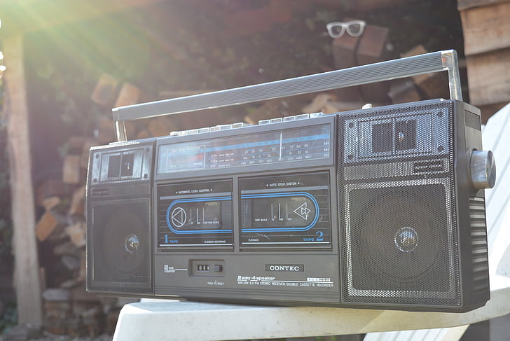 toca-fitas, rádio, retrô, muamba, vintage, sem pessoas, comunicação