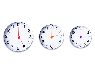 klok, tijd, horloge, afbeelding, witte achtergrond, wit, foto